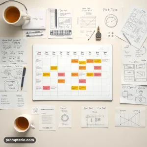 Plan de contenu mensuel vidéo - Calendrier éditorial
