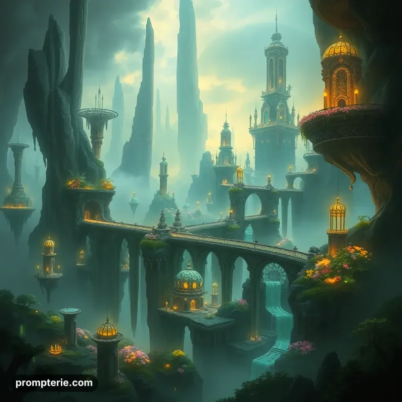 Concept art environnement fantasy
