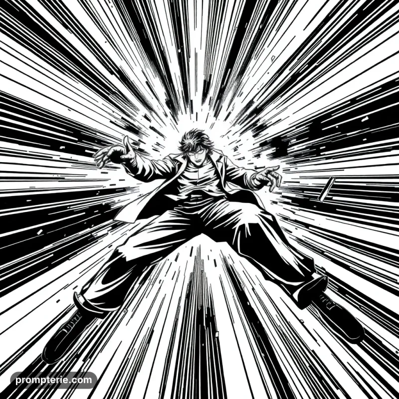 Illustration style manga action