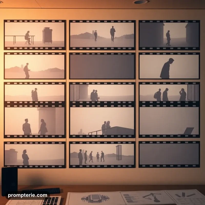 Storyboard complet pour publicité commerciale 30s